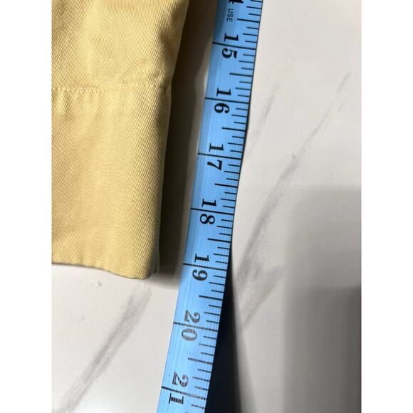 Lauren Ralph Lauren Cropped Wide Leg Jeans Yellow High Waisted Size 14 Lagenlook - Picture 7 of 9